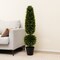 Faux Topiary Tree with Natural Vine, Metal Base and UV Resistant Leaves